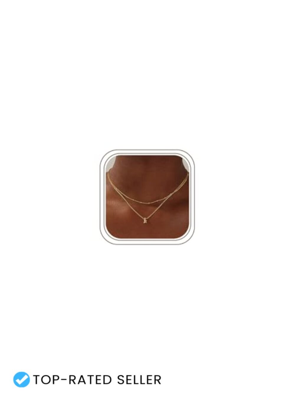 14K Gold Plated Layered Initial Necklace Set for Women Girls Letter K Choker